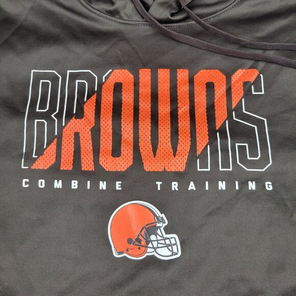 NFL Combine Cleveland Browns Mens Large Sweatshirt Backfield Team Color Hoodie - Picture 2 of 13